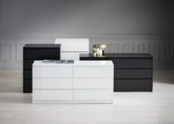 Commode 4 Tiroirs LIMFJORDEN Noir -Meubles Reduction Magasin 100554 2