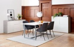 Buffet JERNVED 2 Portes Béton/brillant -Meubles Reduction Magasin 100591