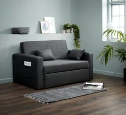 Canapé Convertible LANDERSLEV Gris Foncé -Meubles Reduction Magasin 101812