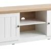Meuble TV MARKSKEL Blanc/chêne -Meubles Reduction Magasin 106729