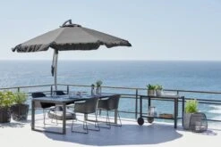 Parasol Déporté HAUGESUND Ø300 Noir -Meubles Reduction Magasin 109590