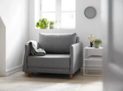 Fauteuil Convertible NORODDEN Gris Clair -Meubles Reduction Magasin 112647