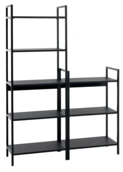 Étagère TISTRUP 5 Tablettes Noir -Meubles Reduction Magasin 113513 1