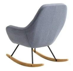 Fauteuil à Bascule NEBEL Bleu Clair -Meubles Reduction Magasin 113713
