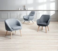Fauteuil à Bascule NEBEL Bleu Clair -Meubles Reduction Magasin 115163