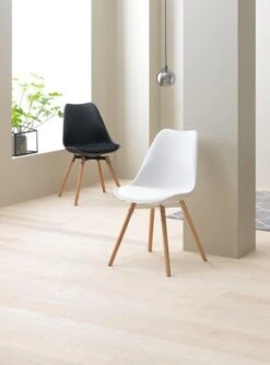 Royal Oak Chaise KASTRUP Noir/chêne -Meubles Reduction Magasin 115175