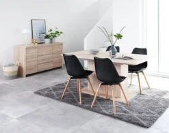 Royal Oak Chaise KASTRUP Noir/chêne -Meubles Reduction Magasin 115286