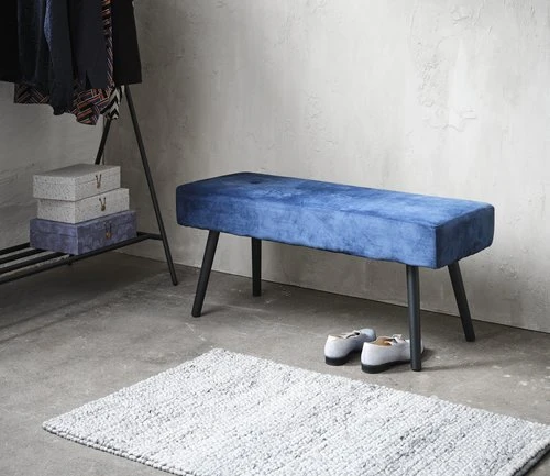 Banc RJUKAN Velours Bleu Foncé 4 Banc RJUKAN Velours Bleu Foncé – Image 2