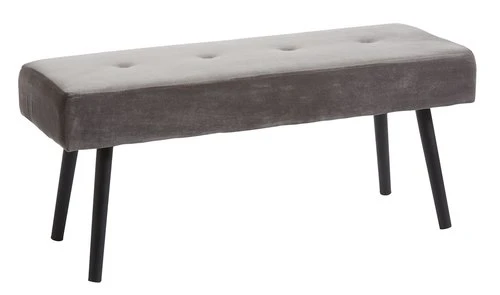 Banc RJUKAN Velours Gris 3 Banc RJUKAN Velours Gris