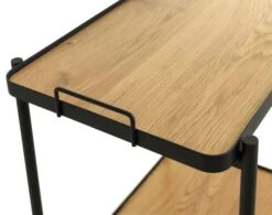 Desserte GANGSTED Chêne/noir -Meubles Reduction Magasin 115654