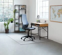 Étagère TRAPPEDAL 7 Tablettes Chêne/noir -Meubles Reduction Magasin 115843