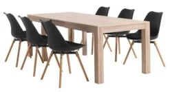 Royal Oak Chaise KASTRUP Noir/chêne -Meubles Reduction Magasin 116992