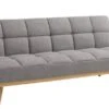 Canapé Convertible NEJEDE Tissu Gris Clair -Meubles Reduction Magasin 119459