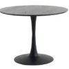 Table RINGSTED Ø100 Placage Frêne Noir -Meubles Reduction Magasin 126795