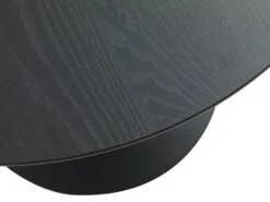 Table RINGSTED Ø100 Placage Frêne Noir -Meubles Reduction Magasin 126797