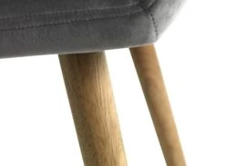 Chaise ADSLEV Velours Gris/naturel -Meubles Reduction Magasin 126820