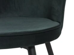 Chaise RISSKOV Velours Vert Foncé/noir -Meubles Reduction Magasin 126874