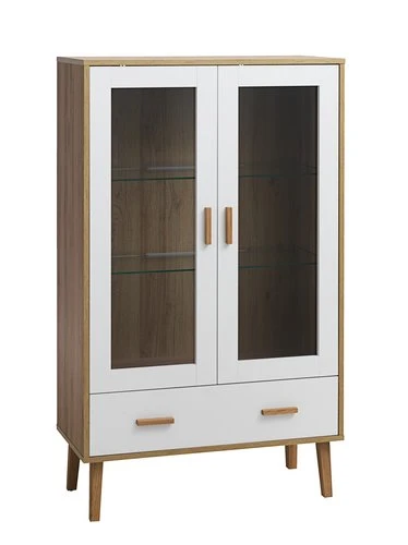 Vitrine GAMMELGAB 2 Portes A/éclairage LED Chêne/blanc 3 Vitrine GAMMELGAB 2 Portes A/éclairage LED Chêne/blanc