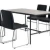 TERSLEV L140 Table + 4 HAMMEL Chaises Noir -Meubles Reduction Magasin 128321