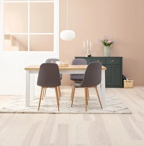 MARKSKEL L150/193 Table + 4 JONSTRUP Chaises Asphalte/chêne 5 MARKSKEL L150/193 Table + 4 JONSTRUP Chaises Asphalte/chêne – Image 3