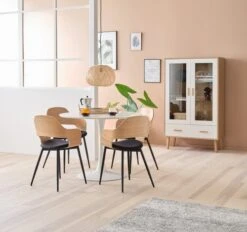 Royal Oak Chaise HVIDOVRE Chêne/tissu Noir -Meubles Reduction Magasin 128680 1