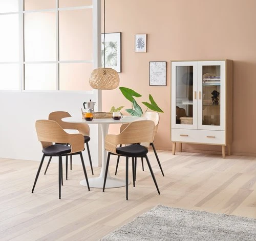 Vitrine GAMMELGAB 2 Portes A/éclairage LED Chêne/blanc 4 Vitrine GAMMELGAB 2 Portes A/éclairage LED Chêne/blanc – Image 2