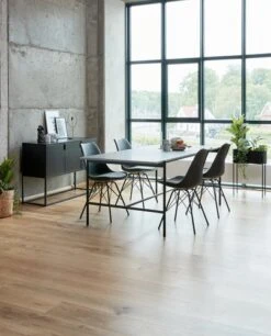 Buffet VIRUM 3 Portes Noir -Meubles Reduction Magasin 128720