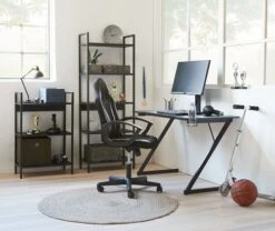 Étagère TISTRUP 3 Tablettes Noir -Meubles Reduction Magasin 128825