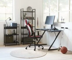 Étagère TISTRUP 3 Tablettes Noir -Meubles Reduction Magasin 128826