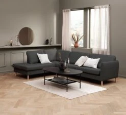 Table Basse HINNERUP 75x120 Noir -Meubles Reduction Magasin 131062