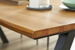 Royal Oak Table SANDBY 100x210 Chêne Naturel/noir -Meubles Reduction Magasin 132685