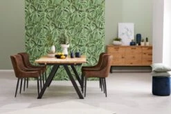 Chaise PEBRINGE Brun Vieilli/noir -Meubles Reduction Magasin 132709 1