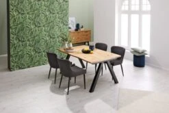 Royal Oak Table SANDBY 100x160 Chêne Naturel/noir -Meubles Reduction Magasin 132723 1