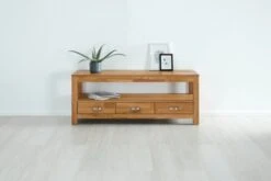 Royal Oak Meuble TV HAGE 139 Cm 3 Tiroirs Chêne -Meubles Reduction Magasin 132783