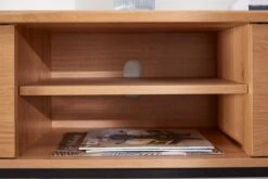 Royal Oak Meuble TV SANDBY 2 Portes Chêne Naturel/noir -Meubles Reduction Magasin 132863