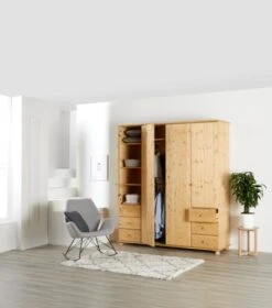 Armoire LYNE 200x224 Teintée -Meubles Reduction Magasin 133648