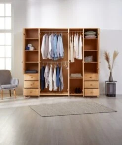 Armoire LYNE 248x224 Teintée -Meubles Reduction Magasin 133683