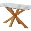Royal Oak Table AGERBY 90x160 Verre/chêne