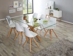 Chaise BLOKHUS Blanc/naturel -Meubles Reduction Magasin 134267