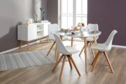 Chaise BLOKHUS Blanc/naturel -Meubles Reduction Magasin 134902