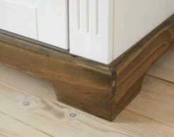 Buffet VILSTED 2 Portes Blanc/brun -Meubles Reduction Magasin 135048