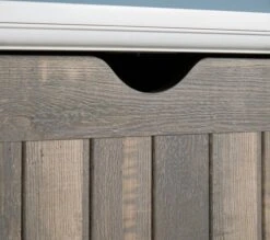 Meuble à Chaussures OLDEKROG 3 Compartiments Blanc/gris -Meubles Reduction Magasin 135240