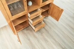 Royal Oak Vitrine HAGE 2+2 Portes 3 Tiroirs Chêne -Meubles Reduction Magasin 135358