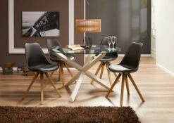 Chaise BLOKHUS Noir/naturel -Meubles Reduction Magasin 137098