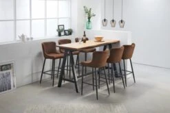 Royal Oak Table De Bar SANDBY 71x183 Chêne Naturel/noir -Meubles Reduction Magasin 137290