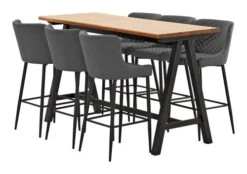 Royal Oak Table De Bar SANDBY 71x183 Chêne Naturel/noir -Meubles Reduction Magasin 137291