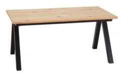 Royal Oak Table SANDBY 100x160 Chêne Naturel/noir -Meubles Reduction Magasin 137309