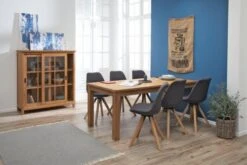 Chaise DREJHUS Tissu Gris Anthracite/naturel -Meubles Reduction Magasin 137666