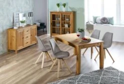 Chaise DREJHUS Tissu Gris Anthracite/naturel -Meubles Reduction Magasin 137668