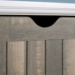 Commode ORLANDO 3 Tiroirs Blanc/gris -Meubles Reduction Magasin 137785